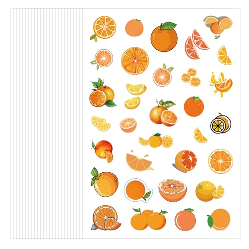 BignzwPlay 760+ PCS Little Orange Cutie Themed Stickers,Tangerine Theme/Clementine Fruit/Baby Shower/Orange Clementine Birthday Party Decorations Supplies Favors Stickers